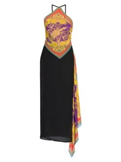Versace Bandana Halter Dress