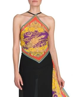 Versace Bandana Halter Dress -Versace Online Shop unnamed file 4305