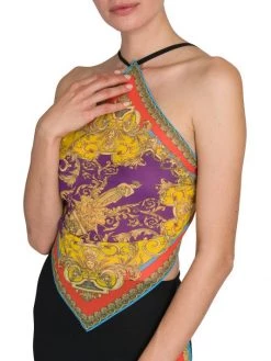 Versace Bandana Halter Dress -Versace Online Shop unnamed file 4308
