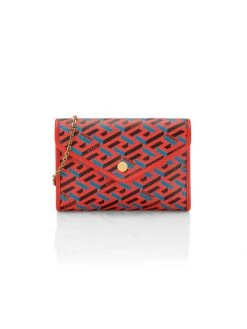 Versace Coated Canvas Monogram Wallet-On-Chain Black Multi -Versace Online Shop unnamed file 432