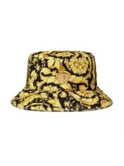 Versace Youth Printed Cotton Bucket Hat For Kids