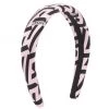 Versace Monogram Silk Headband Pineapple Black