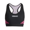 Versace Greca Signature Accent Sports Bra Black Multi