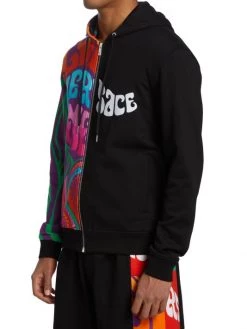 Versace Music Split-Print Zip-Up Sweatshirt For Men -Versace Online Shop unnamed file 4357