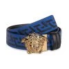 Versace Medusa-Buckle Logo Belt For Men Sapphire