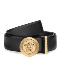 Versace Medusa Biggie Leather Belt For Men Sapphire Versace Gold -Versace Online Shop unnamed file 4383