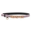 Versace Logo La Greca-Print Leather Belt Orchid Black Versace Gold