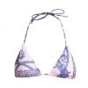 Versace Printed String Bikini Top Pink Blue