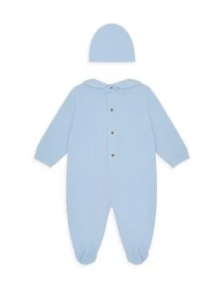 Versace Baby's 2-Piece Beanie & Footie Foil Stamp Logo Set For Kids Pink -Versace Online Shop unnamed file 4407