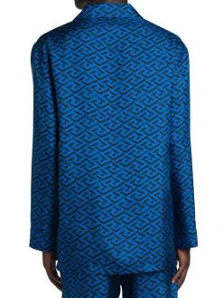 Versace Silk Monogram Pajama Shirt For Men -Versace Online Shop unnamed file 4415