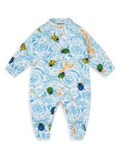 Versace Baby Boy's Ladybug Print Footed Bodysuit For Kids
