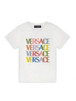 Versace Little Girl's & Girl's Logo Cotton T-Shirt For Kids
