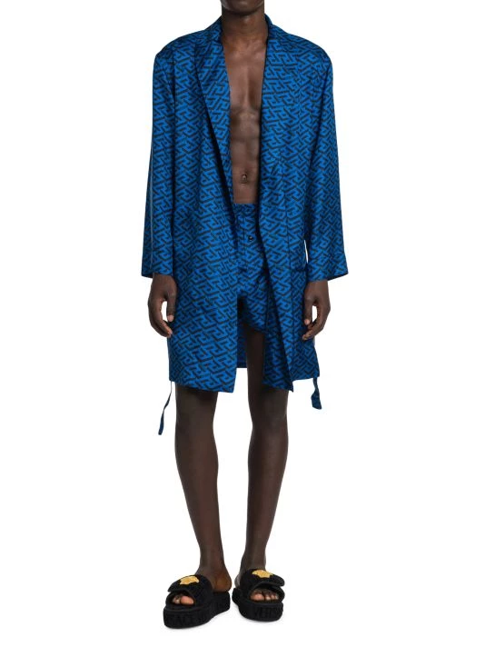 Versace Silk Monogram Robe For Men 2 Versace Silk Monogram Robe For Men - Image 2