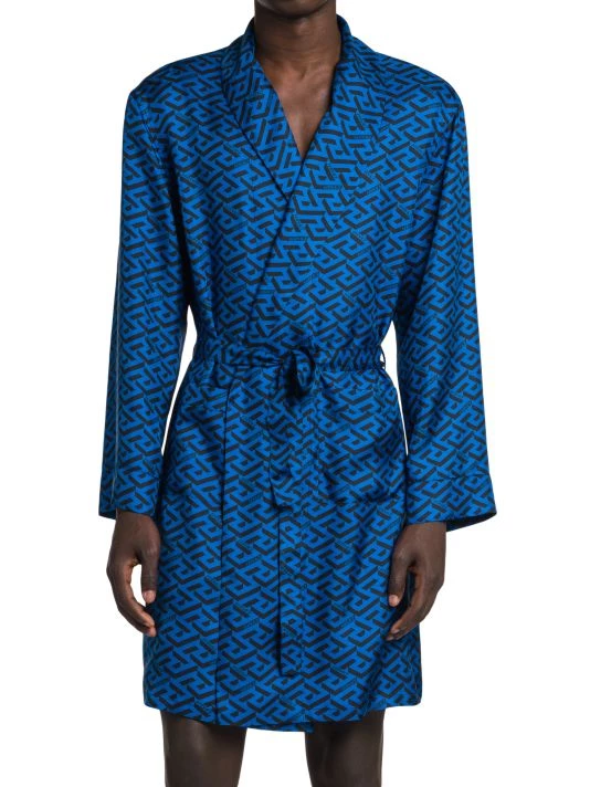 Versace Silk Monogram Robe For Men 3 Versace Silk Monogram Robe For Men - Image 3