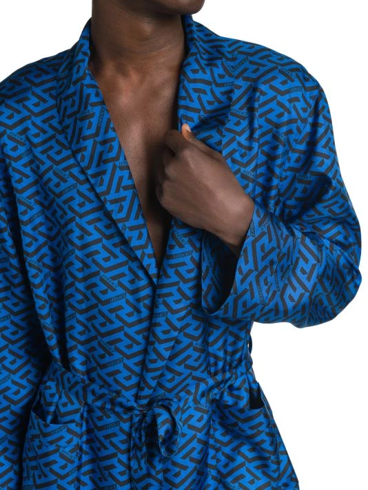Versace Silk Monogram Robe For Men 6 Versace Silk Monogram Robe For Men - Image 6