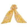 Versace Barocco Silk Scrunchie Gold Print