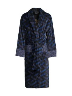 Versace Cotton Bath Robe For Men Blue -Versace Online Shop unnamed file 4509