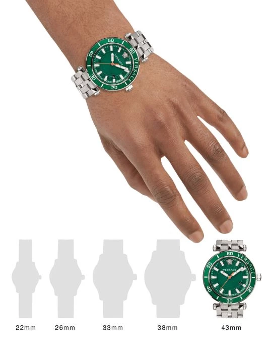 Versace Greca Sport Stainless Steel Bracelet Watch For Men 2 Versace Greca Sport Stainless Steel Bracelet Watch For Men - Image 2