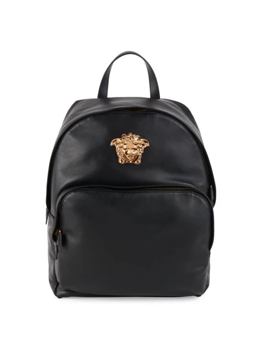 Versace Logo Leather Backpack For Men 1 Versace Logo Leather Backpack For Men