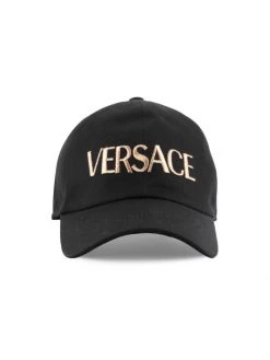 Versace Logo Baseball Cap For Men Navy Gold