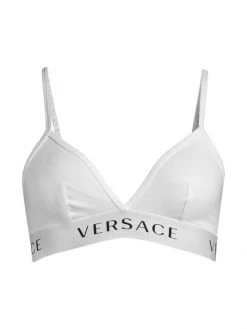 Versace Logo Triangle Bralette Optical White -Versace Online Shop unnamed file 47