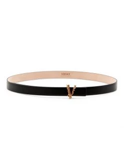Versace Virtus Leather Belt English Rose