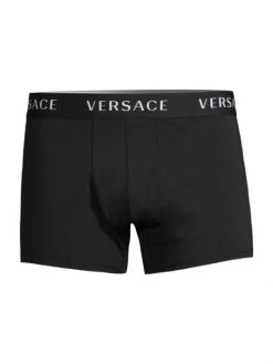 Versace Logo Trunks For Men Black -Versace Online Shop unnamed file 484