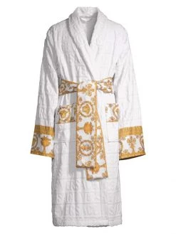 Versace Logo Baroque Bathrobe For Men Red -Versace Online Shop unnamed file 503