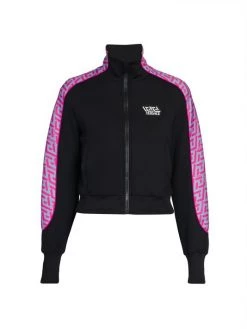 Versace La Greca Zip-Up Jacket Black Orange -Versace Online Shop unnamed file 529