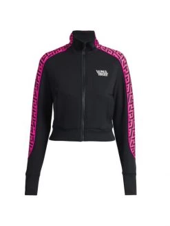 Versace La Greca Zip-Up Jacket Black Orange -Versace Online Shop unnamed file 530