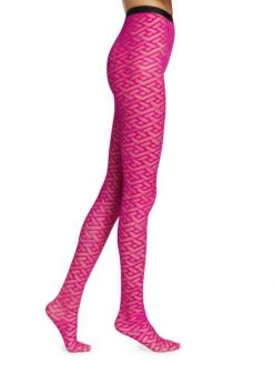 Versace La Greca Monogram Tights Nero -Versace Online Shop unnamed file 539