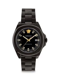 Versace Geo Auto IP Black Bracelet Watch For Men
