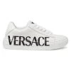Versace Little Kid's & Kid's Leather Logo Sneakers For Kids