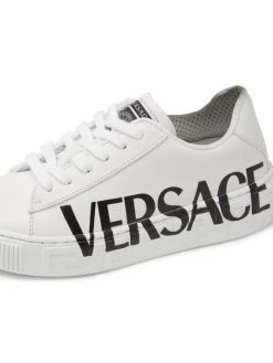 Versace Little Kid's & Kid's Leather Logo Sneakers For Kids -Versace Online Shop unnamed file 576