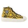 Versace La Greca Baroque-Print Canvas Sneakers For Men