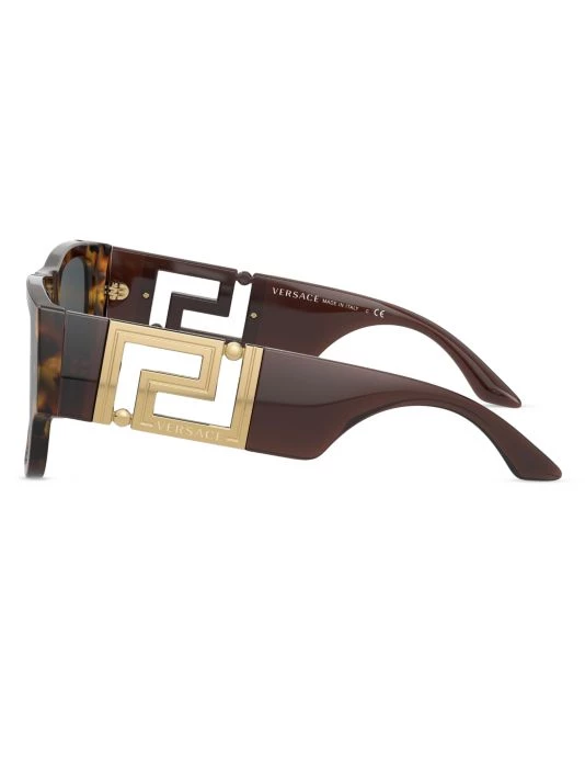 Versace 58MM Square Pilot Sunglasses For Men Black 4 Versace 58MM Square Pilot Sunglasses For Men Black - Image 4