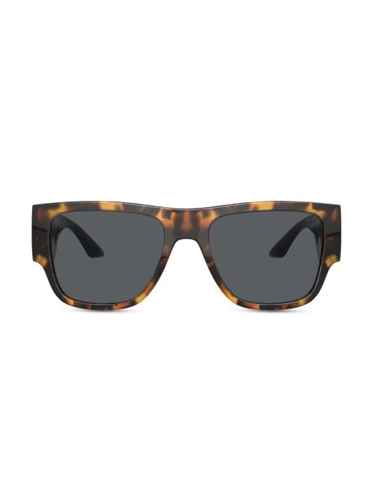 Versace 58MM Square Pilot Sunglasses For Men Black 6 Versace 58MM Square Pilot Sunglasses For Men Black - Image 6