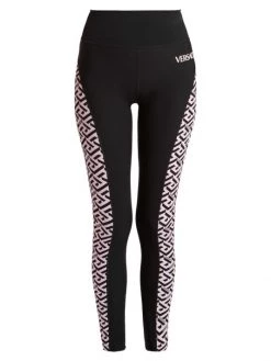 Versace Greca Signature Accent Gym Leggings Nero Candy -Versace Online Shop unnamed file 66