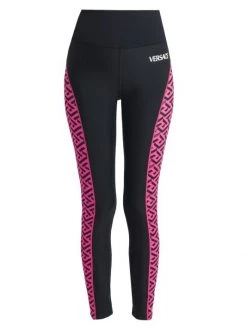 Versace Greca Signature Accent Gym Leggings Nero Candy -Versace Online Shop unnamed file 69