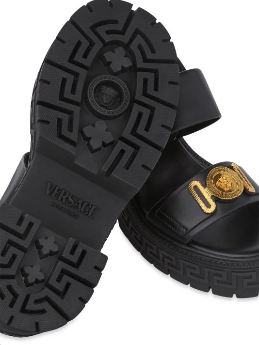 Versace Leather Sport Sandals Black 3 Versace Leather Sport Sandals Black - Image 3