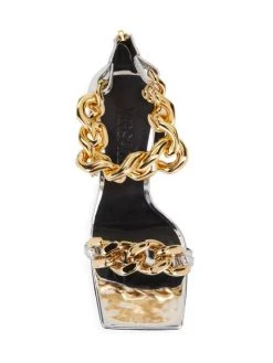 Versace Chain Metallic Leather High-Heel Sandals -Versace Online Shop unnamed file 699