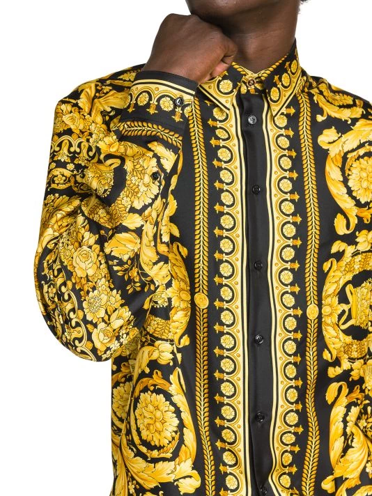 Versace Printed Long-Sleeve Silk Shirt For Men 6 Versace Printed Long-Sleeve Silk Shirt For Men - Image 6