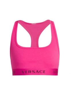 Versace Logo Band Racerback Bralette
