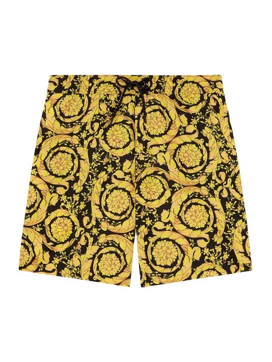 Versace Medallion-Print Swim Shorts For Men 1 Versace Medallion-Print Swim Shorts For Men