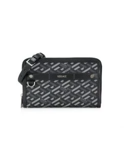Versace Greca Monogram Leather Clutch For Men