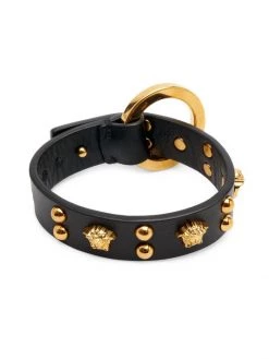 Versace Brass Leather Bracelet For Men