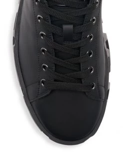 Versace Greca Labyrinth Laced Up Sneakers For Men Black Neon Orange Black -Versace Online Shop unnamed file 823