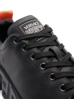 Versace Greca Labyrinth Laced Up Sneakers For Men Black Neon Orange Black -Versace Online Shop unnamed file 825
