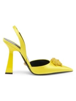 Versace Medusa Slingback Pumps Sunset Yellow -Versace Online Shop unnamed file 843