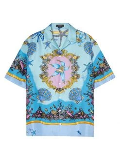 Versace Seashell Silk Shirt For Men